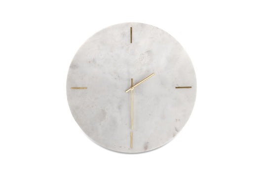 Horloge en marbre Besa - Blanche