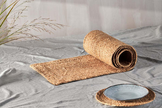 Chemin de table en chanvre tressé