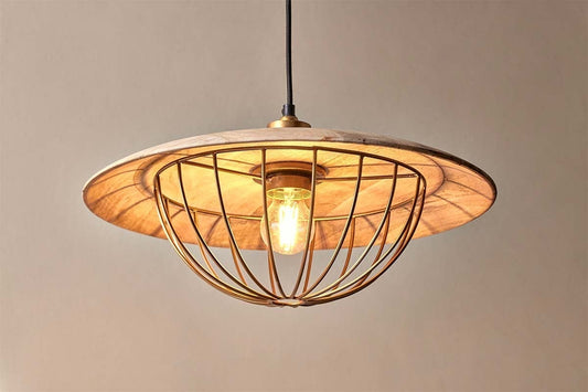 Suspension Chakai en Bois et Métal - Grand