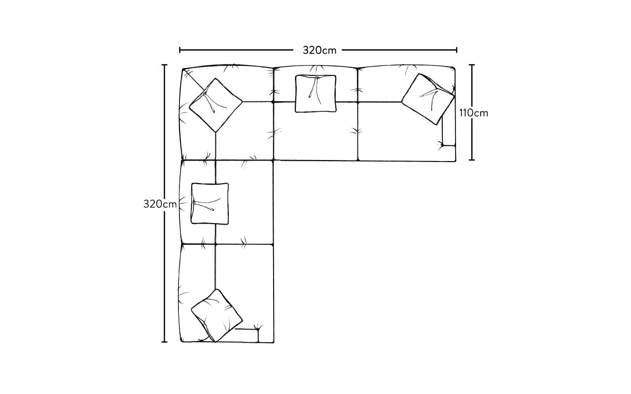 Canapé d'angle Deni Grand - Brera Lin Dusk