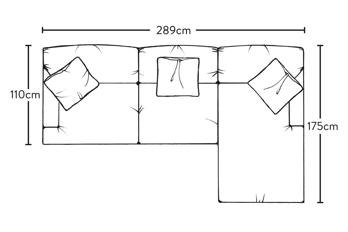 Canapé méridienne Deni Large avec accoudoir droit - Brera Linen Granite