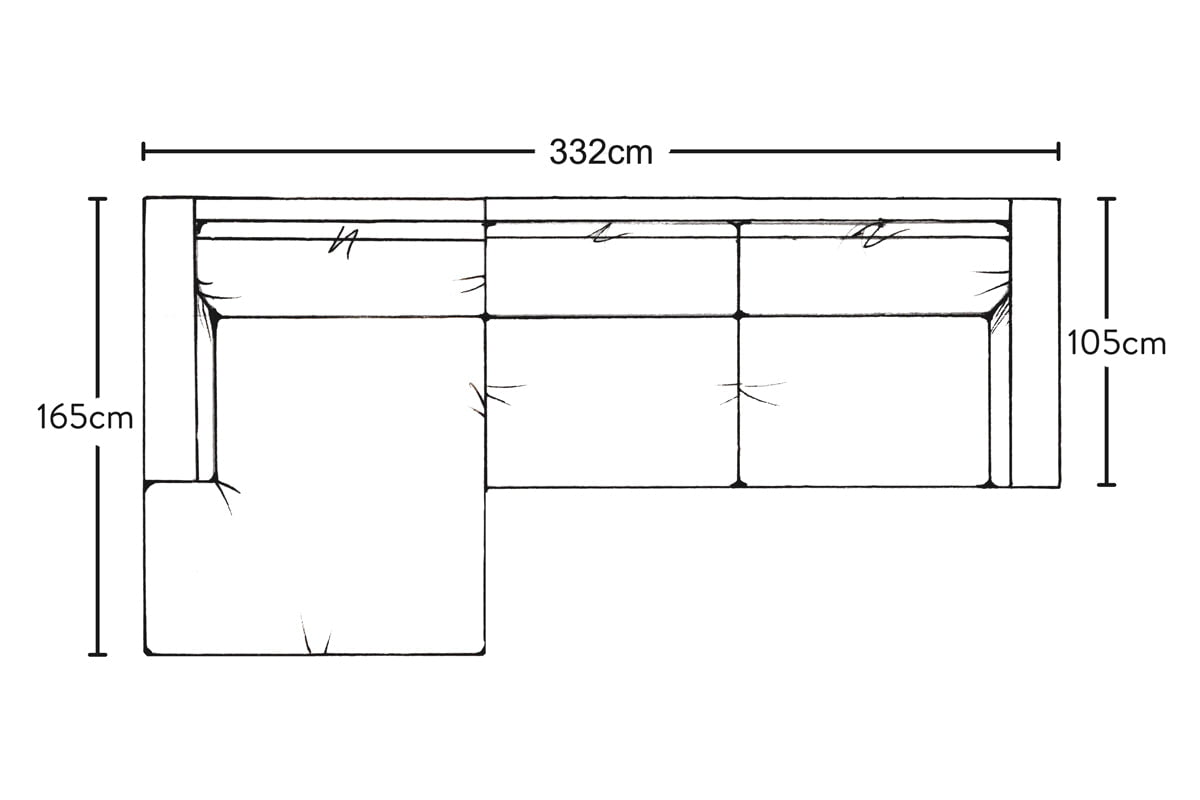 Canapé méridienne gauche Guddu Large - Lin Brera Jade