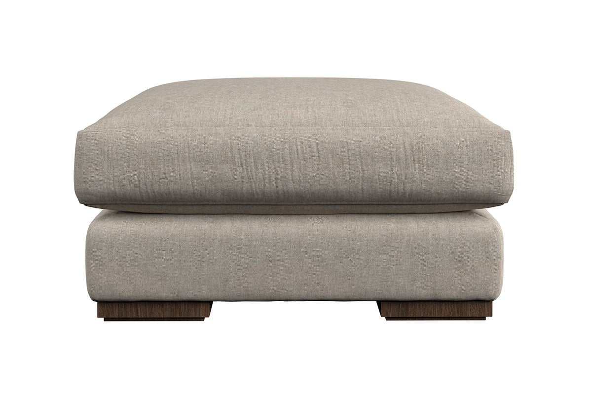 Tabouret Guddu moyen - Brera Linen Pebble