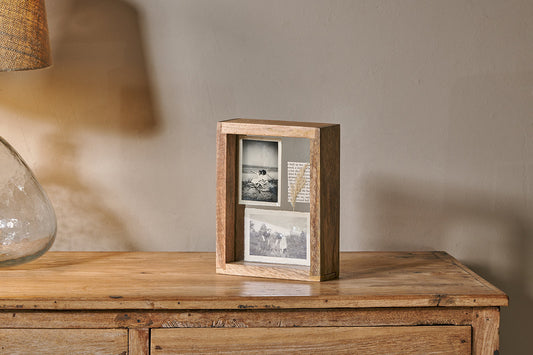 Cadre Indu en bois de manguier naturel - Sur pied