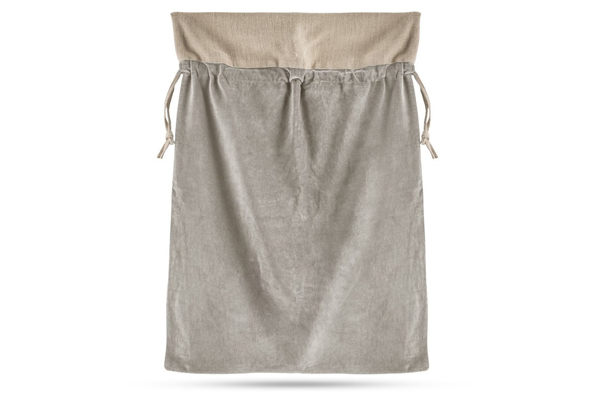 Sac en Velours de Coton Karru - Gris Clair