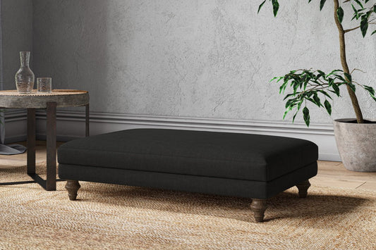 Repose-pieds Marri Large - Brera Lin Charbon