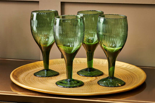 Verre à vin Mila - Émeraude foncée (Lot de 4)