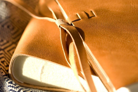 Album photo en cuir rustique