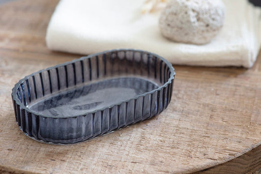 Porte-savon en verre recyclé Valeska