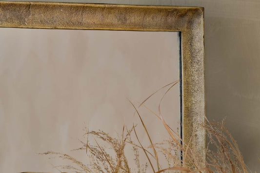 Miroir rectangulaire Yadur - Laiton antique - Grand