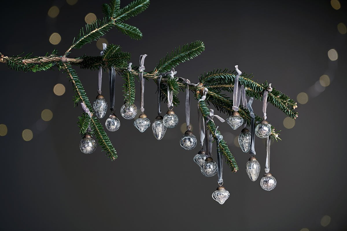 Pot à décorations Adisa - Argent antique (Lot de 16)