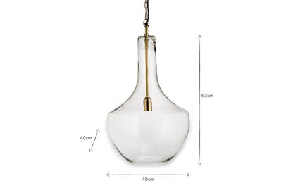 Pendentif Agatarla en verre recyclé - Grand