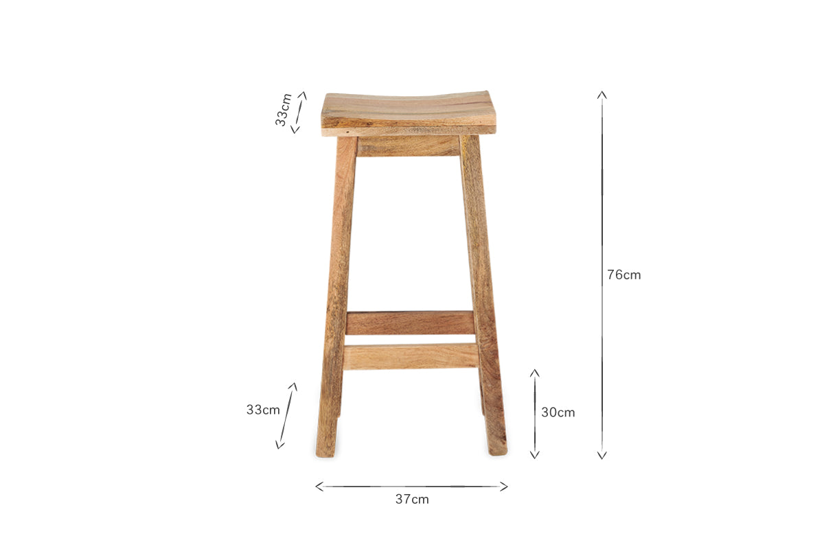 Tabouret en bois Ambi - Haut