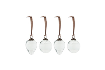 Boule de Noël gravée Anara - (Lot de 4)