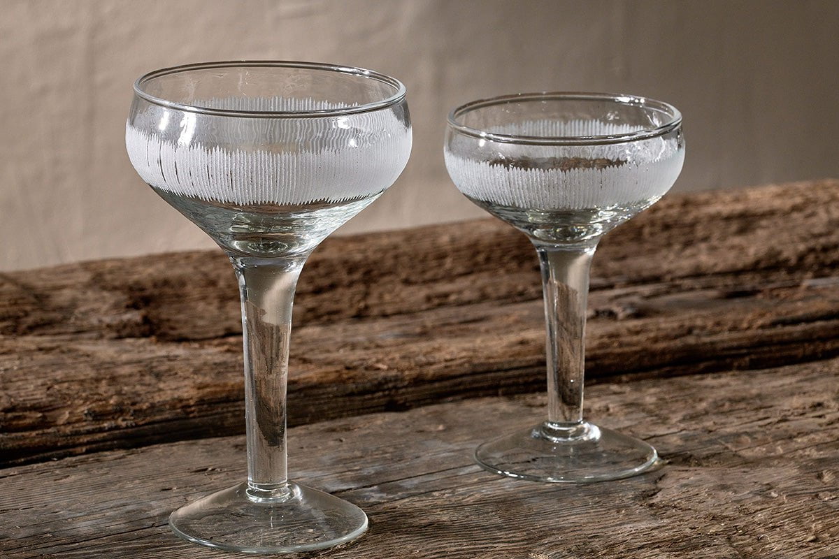 Verres à champagne gravés Anara - Transparent (Lot de 4)