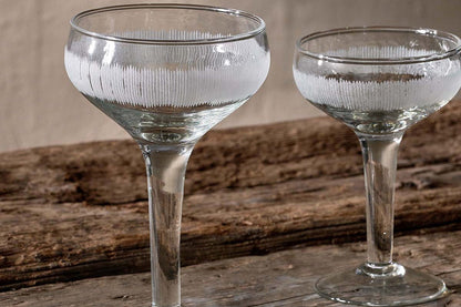 Verres à champagne gravés Anara - Transparent (Lot de 4)