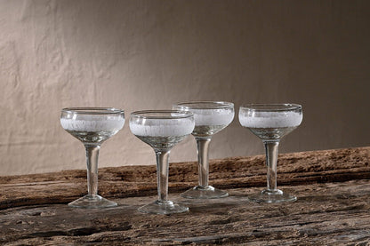 Verres à champagne gravés Anara - Transparent (Lot de 4)