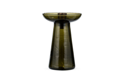 Bougeoir en verre recyclé Avyn - Vert forêt