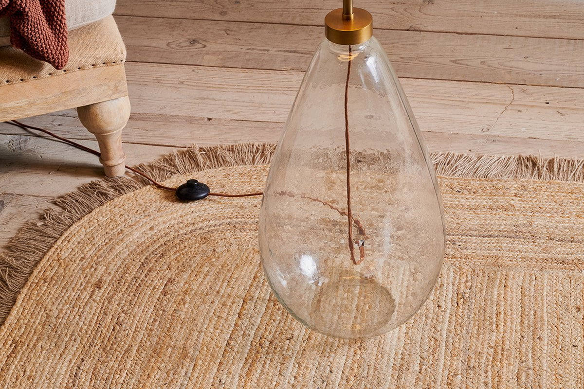 Lampadaire Baba en verre recyclé - Transparent