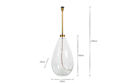 Lampadaire Baba en verre recyclé - Transparent