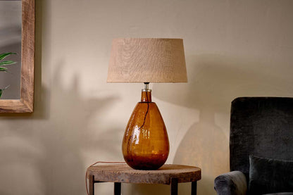 Lampe Baba en verre recyclé - Ambre brûlé - Grande lampe haute