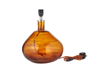 Lampe Baba en verre recyclé - Ambre brûlé - Grande