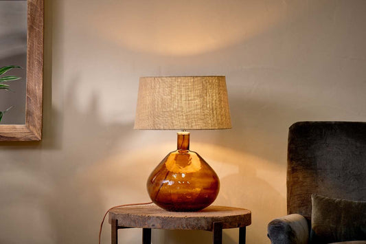 Lampe Baba en verre recyclé - Ambre brûlé - Grande