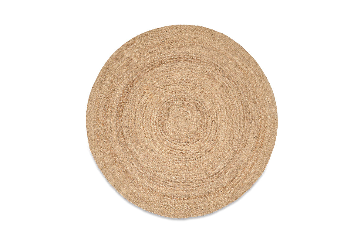 Tapis rond en chanvre tressé