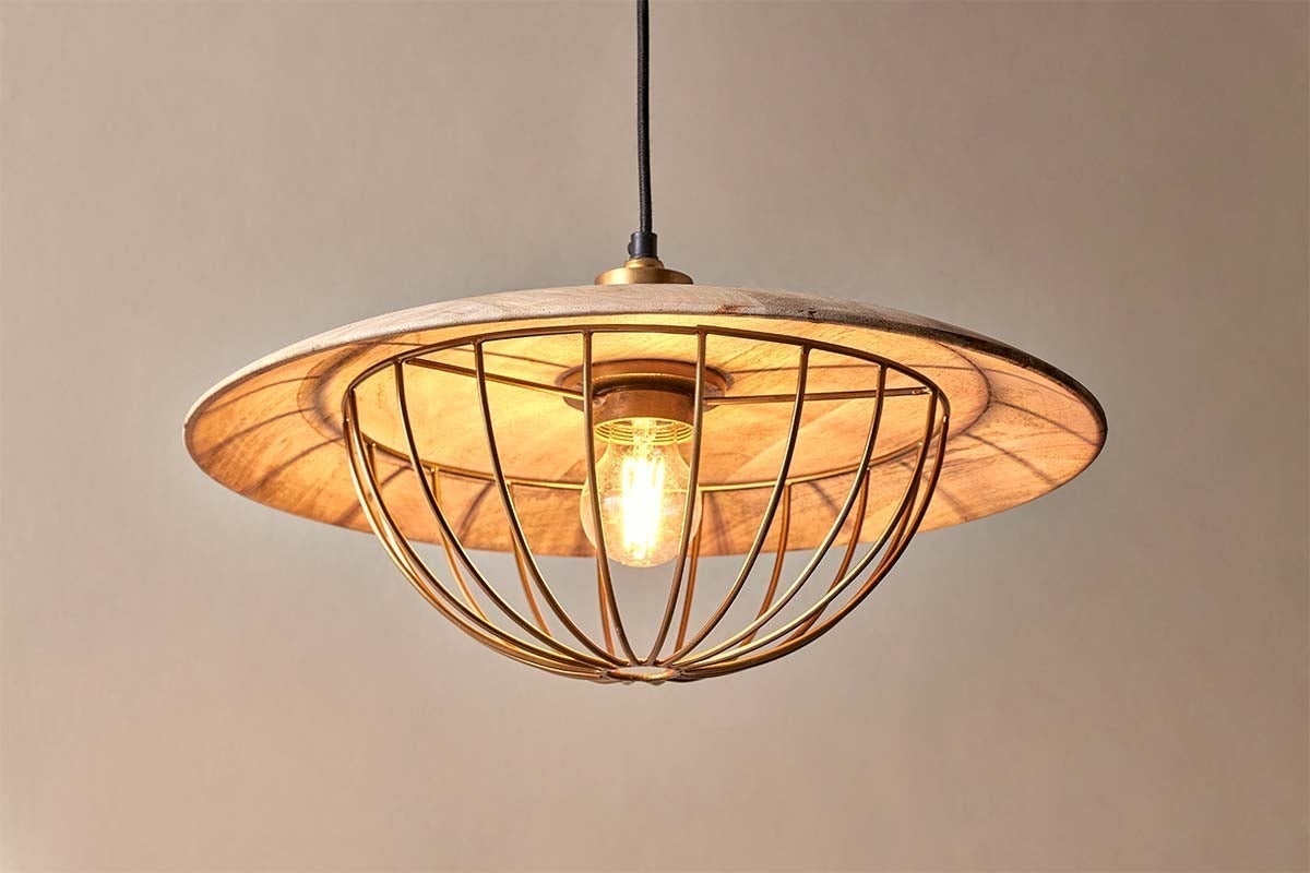 Suspension Chakai en Bois et Métal - Grand