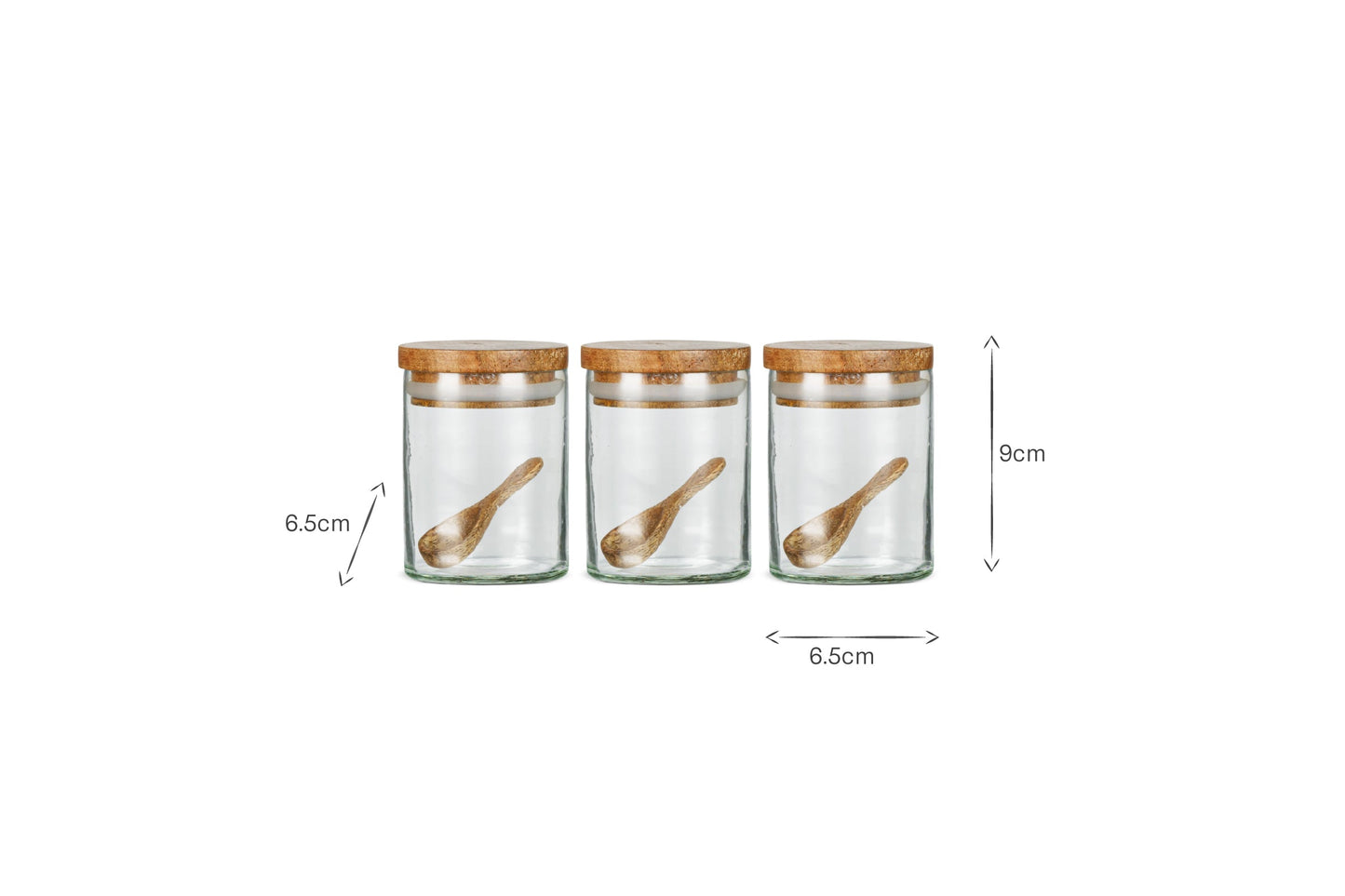 Pot à épices Izaan - Transparent - (Lot de 3)