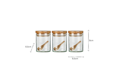 Pot à épices Izaan - Transparent - (Lot de 3)