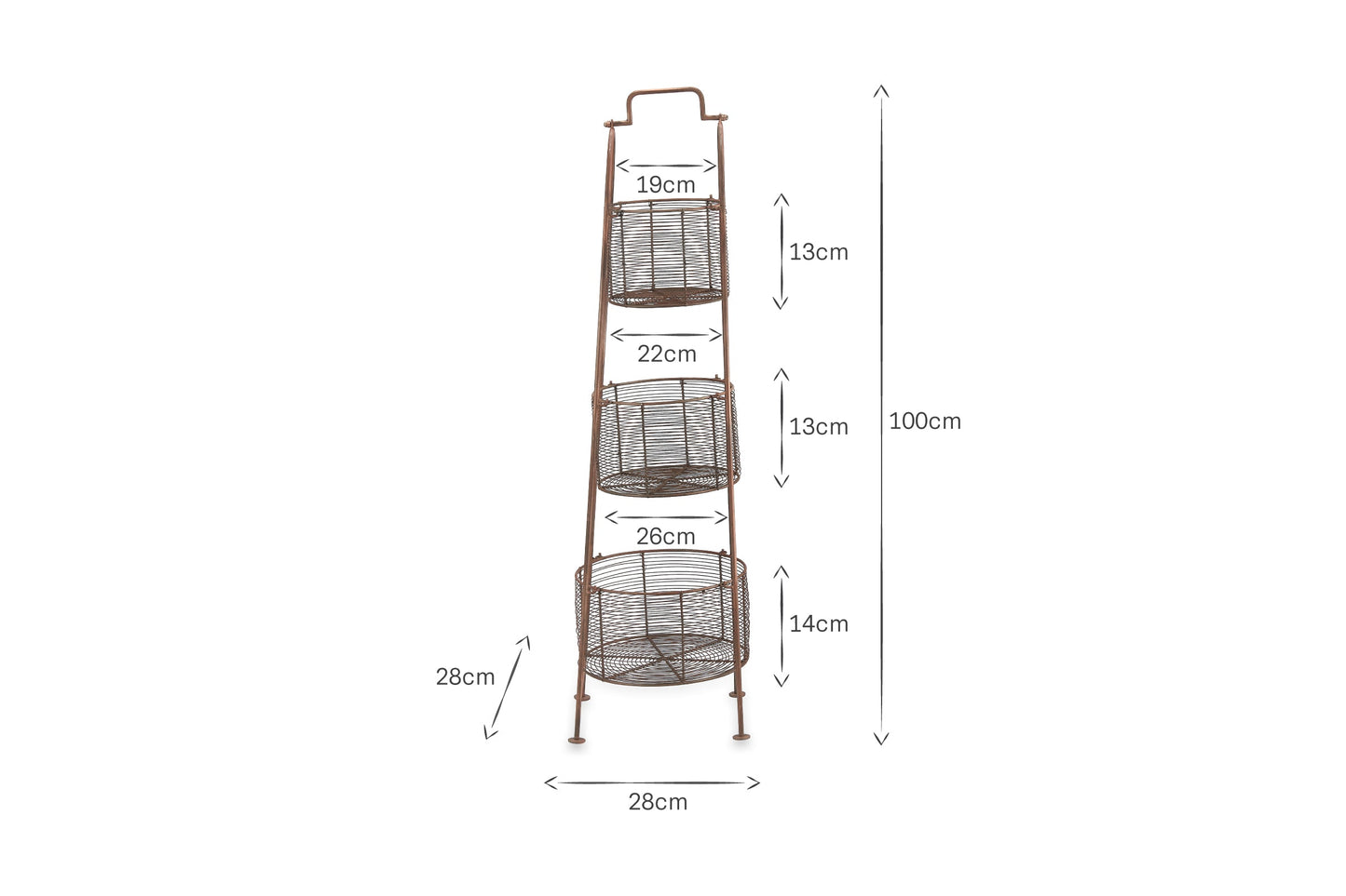 Support de rangement à trois niveaux Inkollu