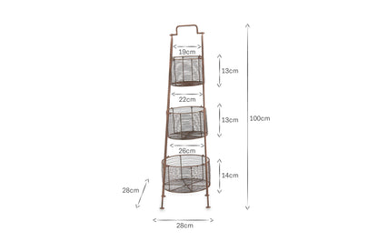 Support de rangement à trois niveaux Inkollu