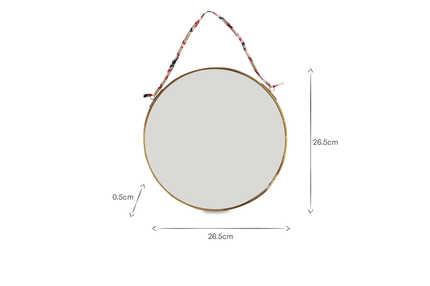 Miroir rond Kiko - Laiton