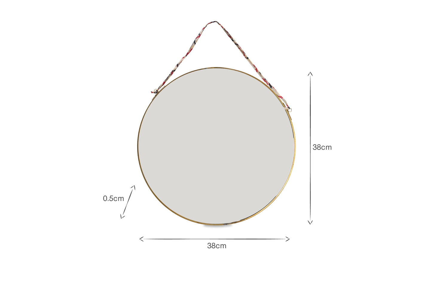 Miroir rond Kiko - Laiton