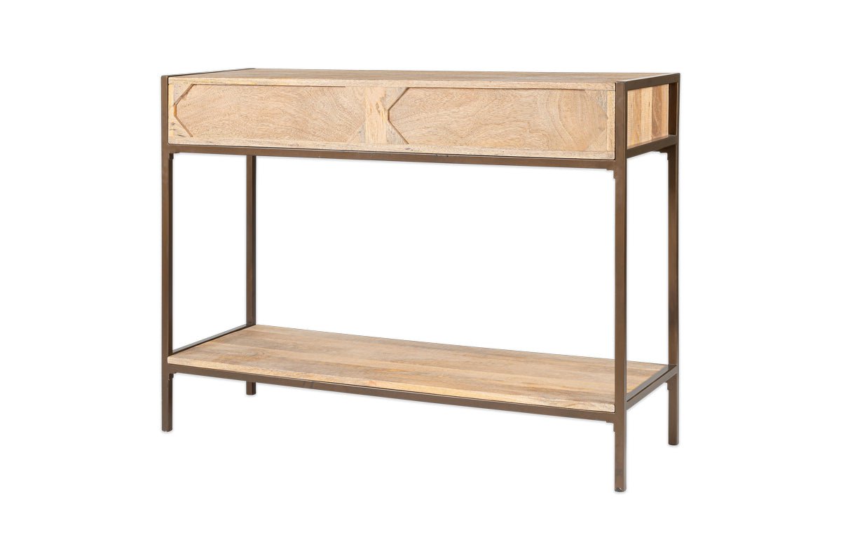 Table console en bois de manguier Dasai