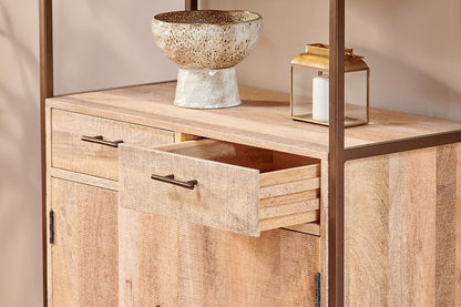 Unité de stockage en bois de manguier Dasai