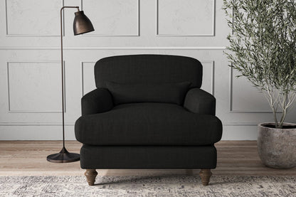 Fauteuil Deni - Lin anthracite Brera