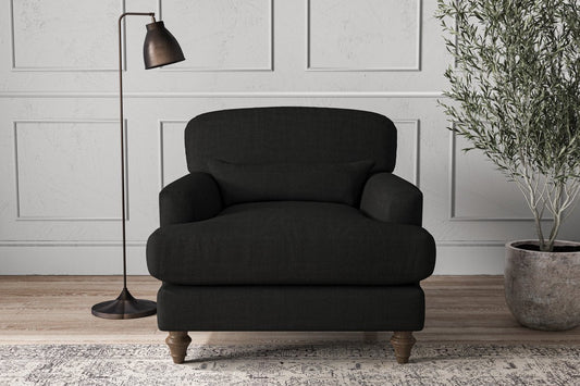 Fauteuil Deni - Lin anthracite Brera