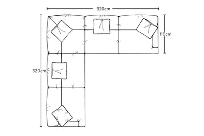 Canapé d'angle Deni Grand - Brera Lin Dusk