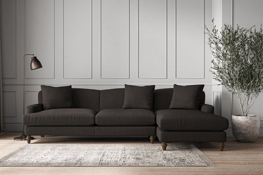 Deni Grand Canapé Méridienne Droite - Brera Lin Espresso