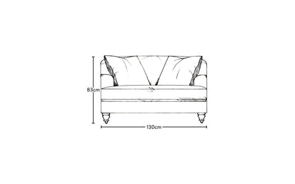 Canapé deux places Deni - Lin Brera fumé