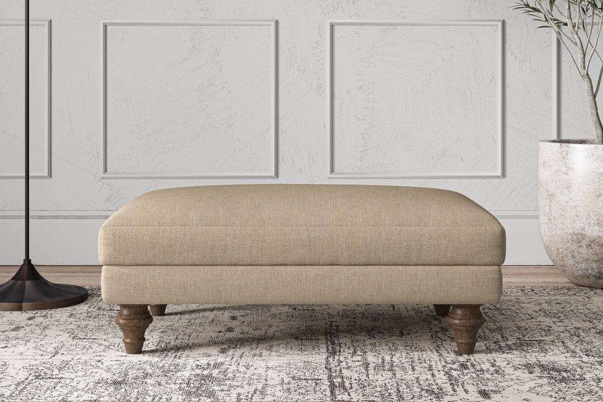 Tabouret Deni moyen - Brera Linen Pebble