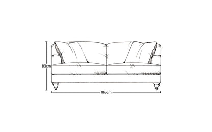 Canapé moyen Deni - Brera Lin Granit