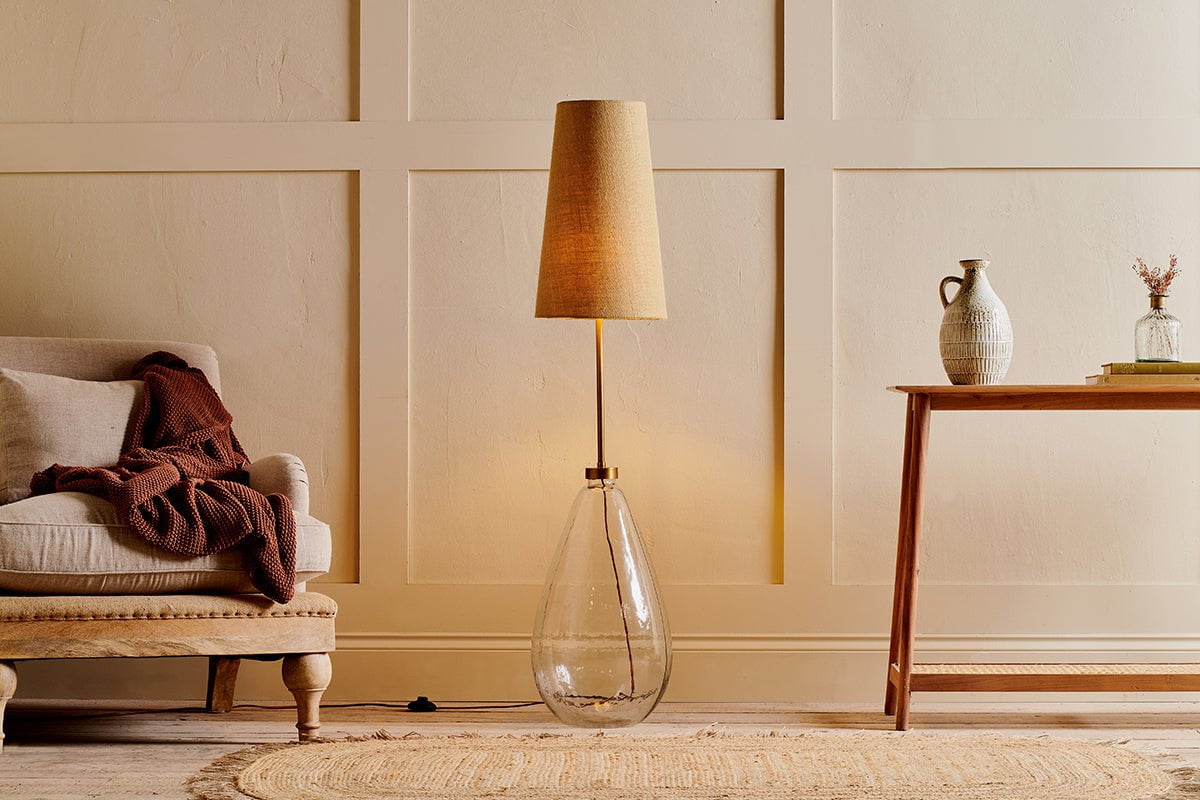 Abat-jour haut Dia Jute - Naturel