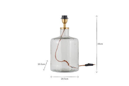 Lampe de table Edina en verre recyclé - Transparent - Petit modèle