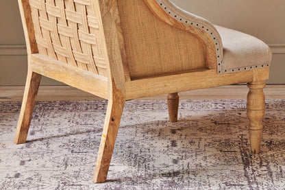 Fauteuil Elbu en lin déstructuré - Pierre