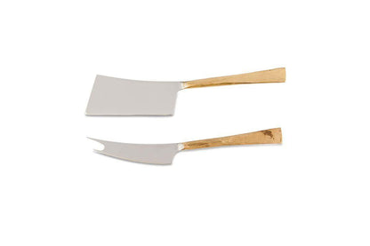 Ensemble de couteaux à fromage Ena - Or brossé (lot de 2)