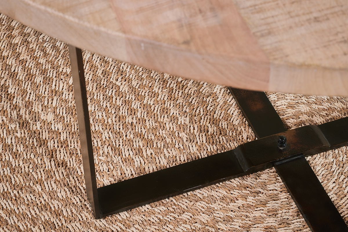 Table de salle à manger ronde en bois de manguier Fia