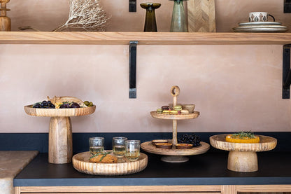 Présentoir à gâteaux Gavivi en bois de manguier